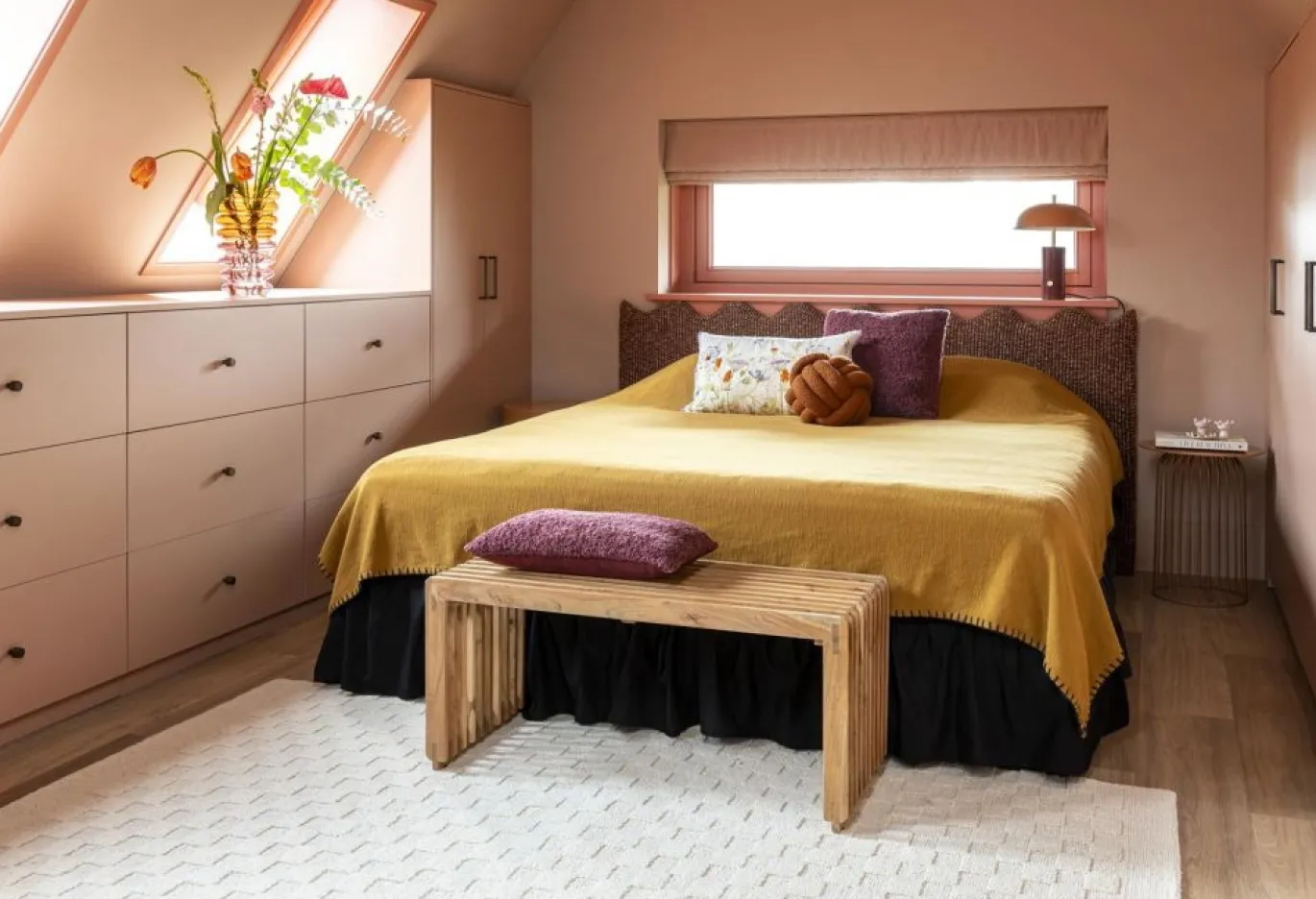 Coco Maison Bankje Lino Naturel 96cm