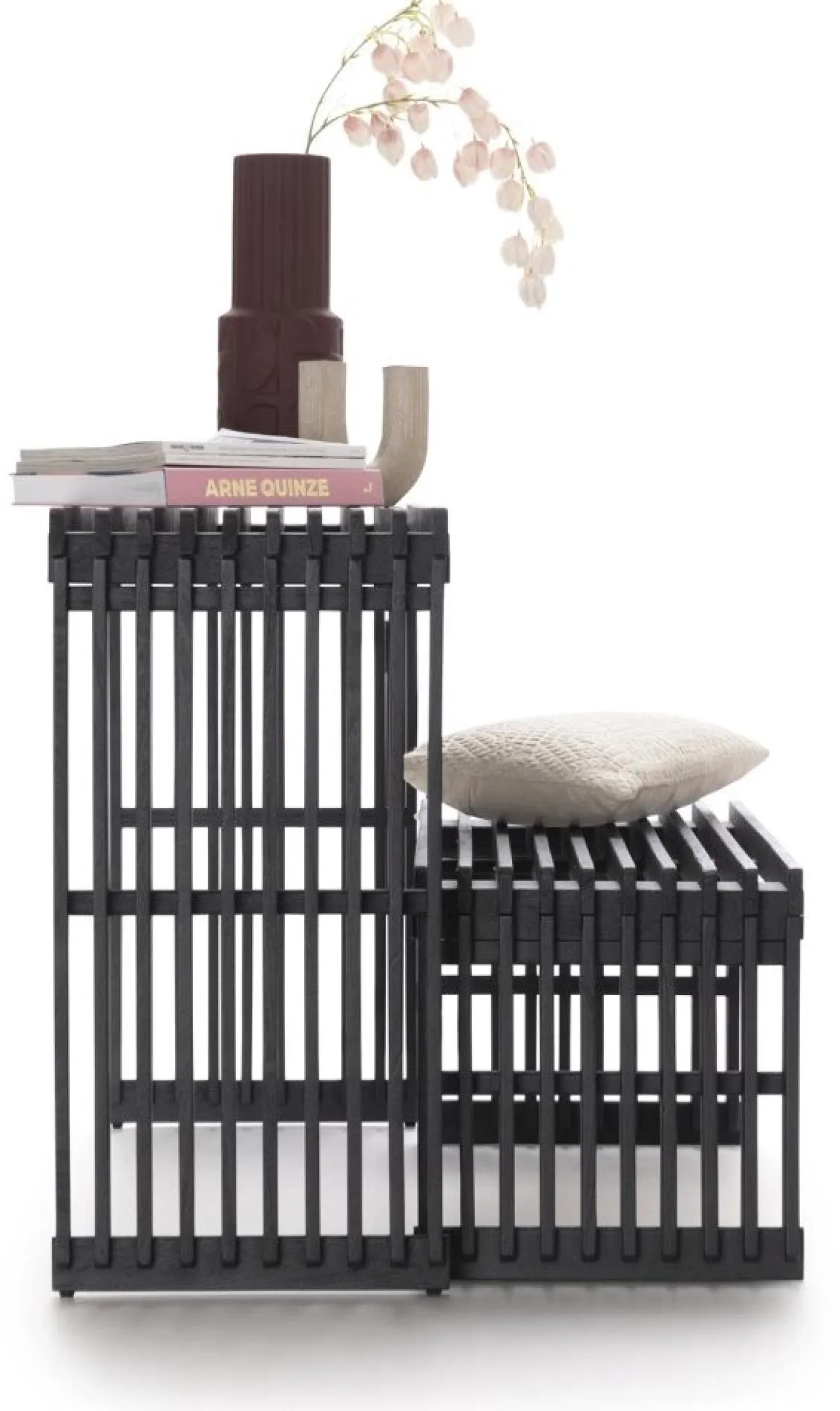 Coco Maison Bankje Lino Zwart 96cm
