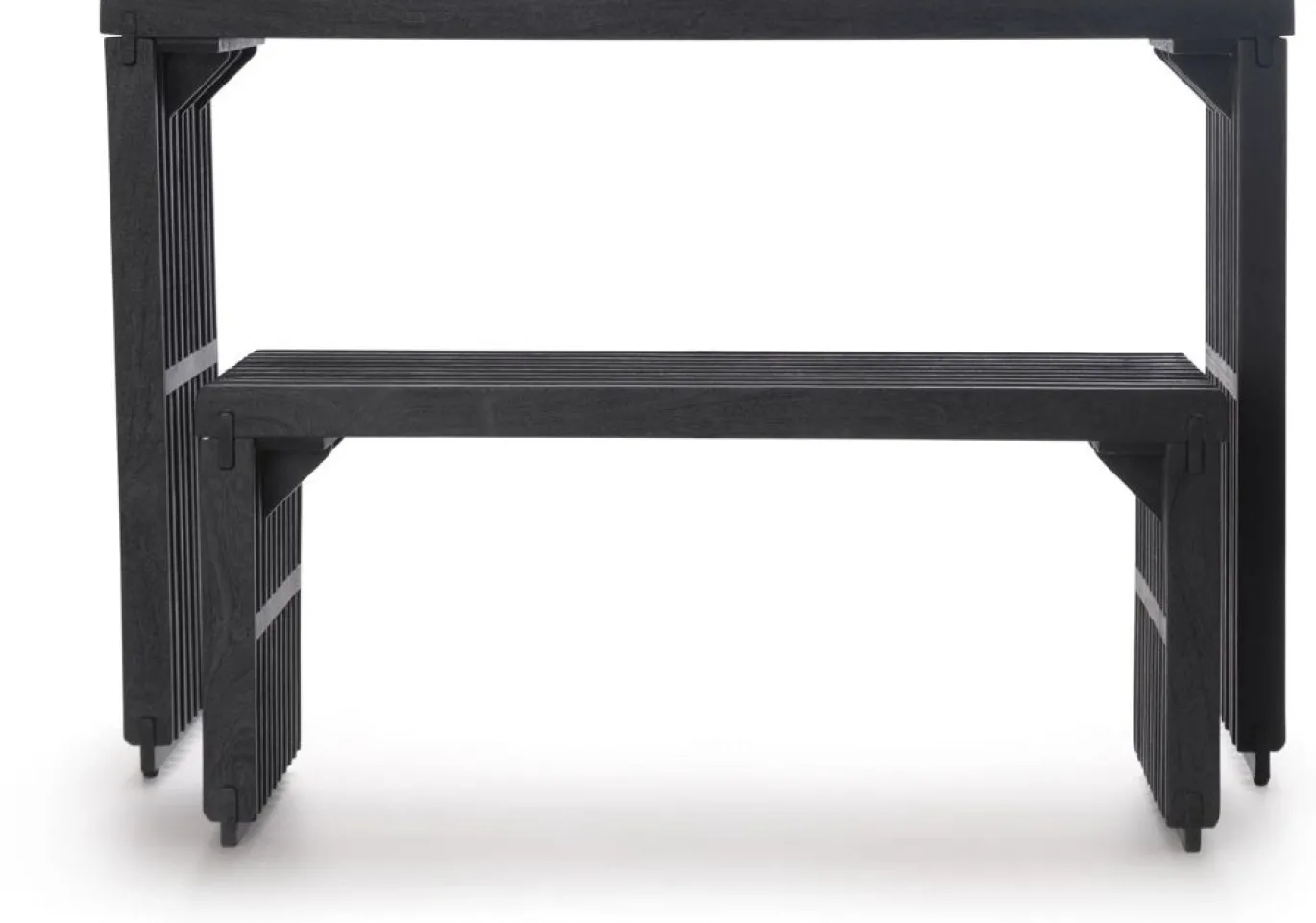 Coco Maison Bankje Lino Zwart 96cm