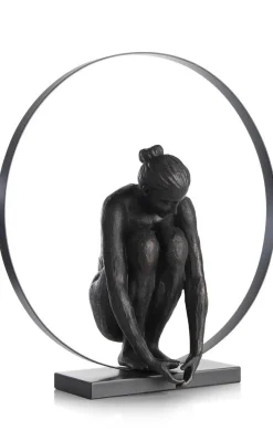 Coco Maison Beeld Circle Lady 54cm Zwart