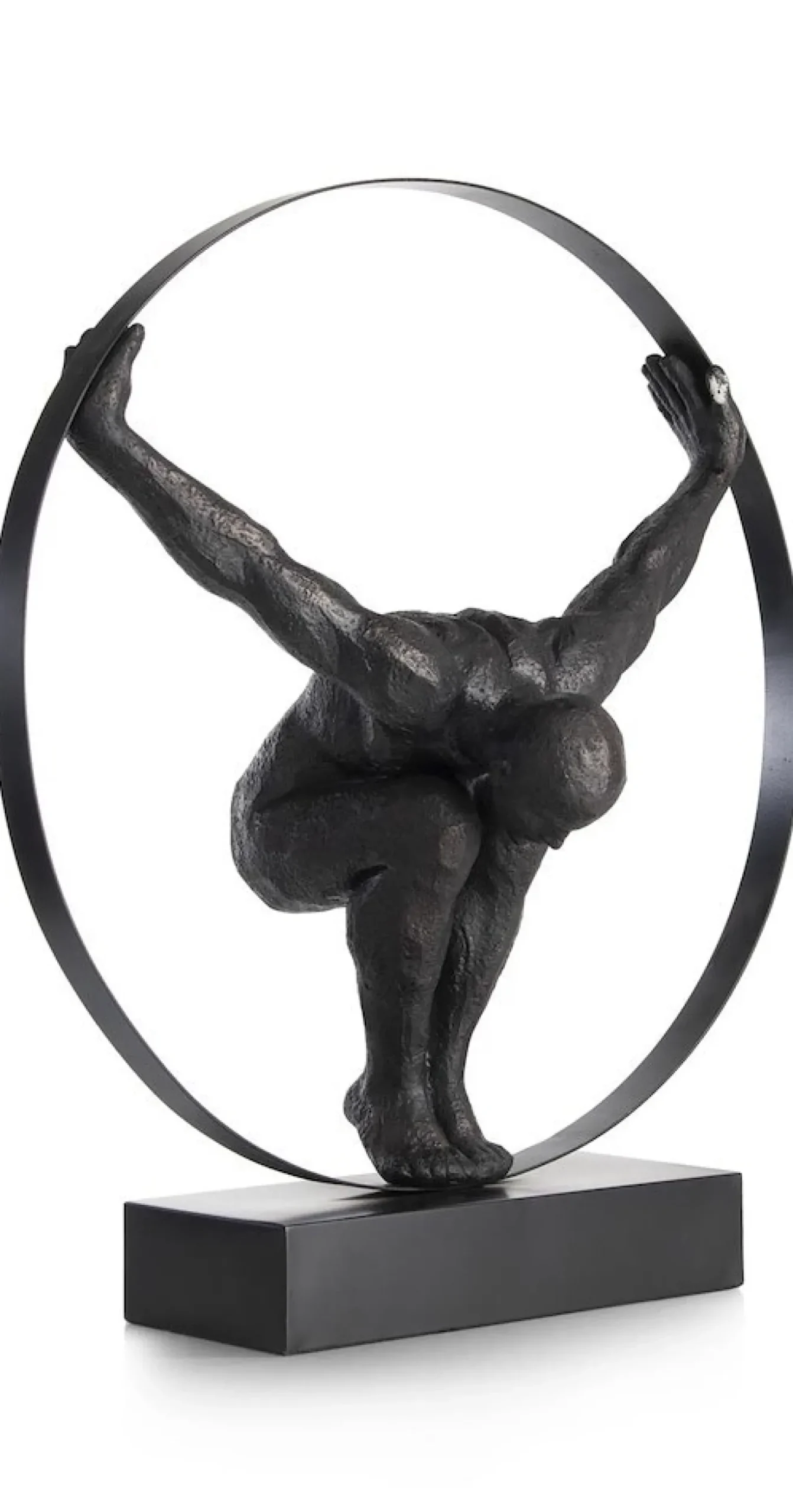 Coco Maison Beeld Circle Man 58cm Zwart