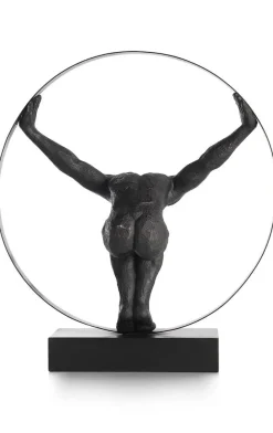 Coco Maison Beeld Circle Man 58cm Zwart