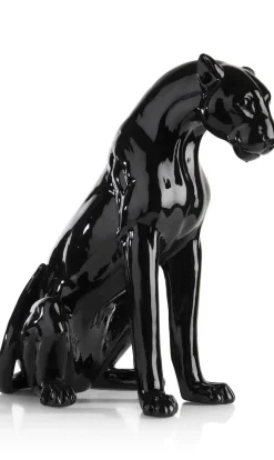 Coco Maison Beeld Sitting Leo 47cm Zwart