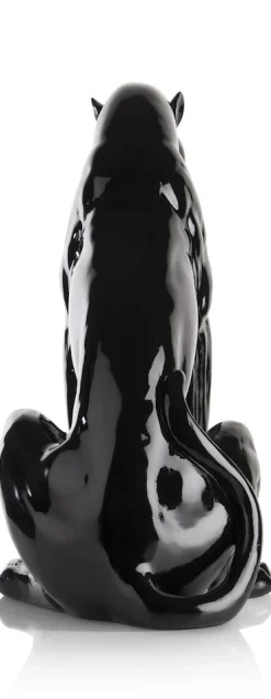 Coco Maison Beeld Sitting Leo 47cm Zwart