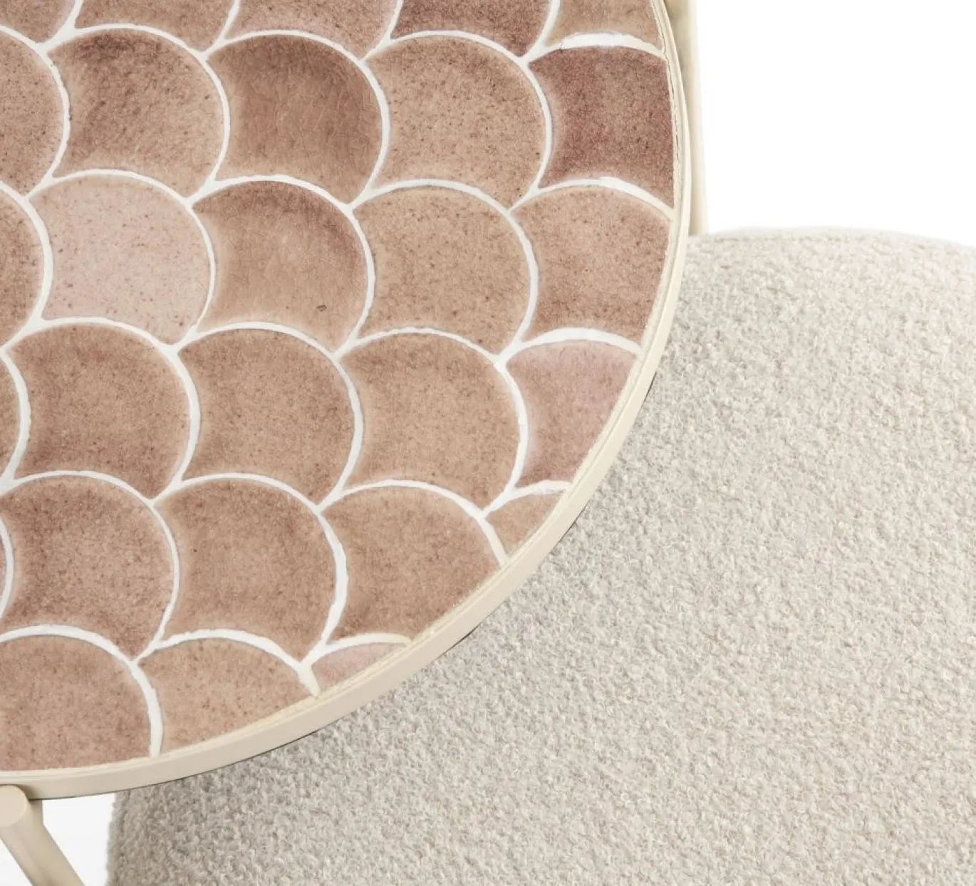 Coco Maison Bijzettafel Bento Taupe Ø43cm