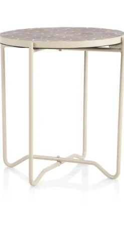 Coco Maison Bijzettafel Bento Taupe Ø43cm