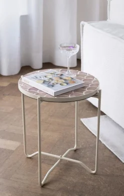Coco Maison Bijzettafel Bento Taupe Ø43cm