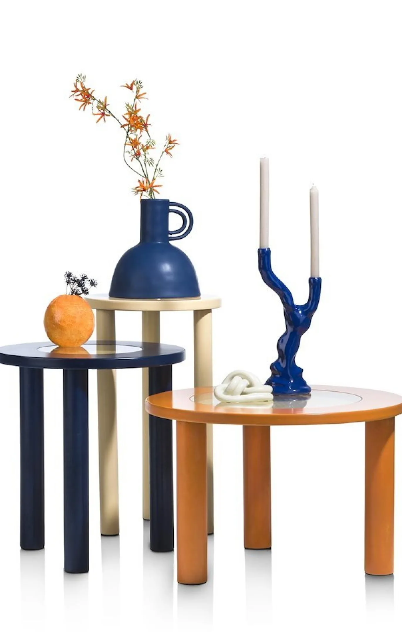 Coco Maison Bijzettafel Billy 50cm Blauw