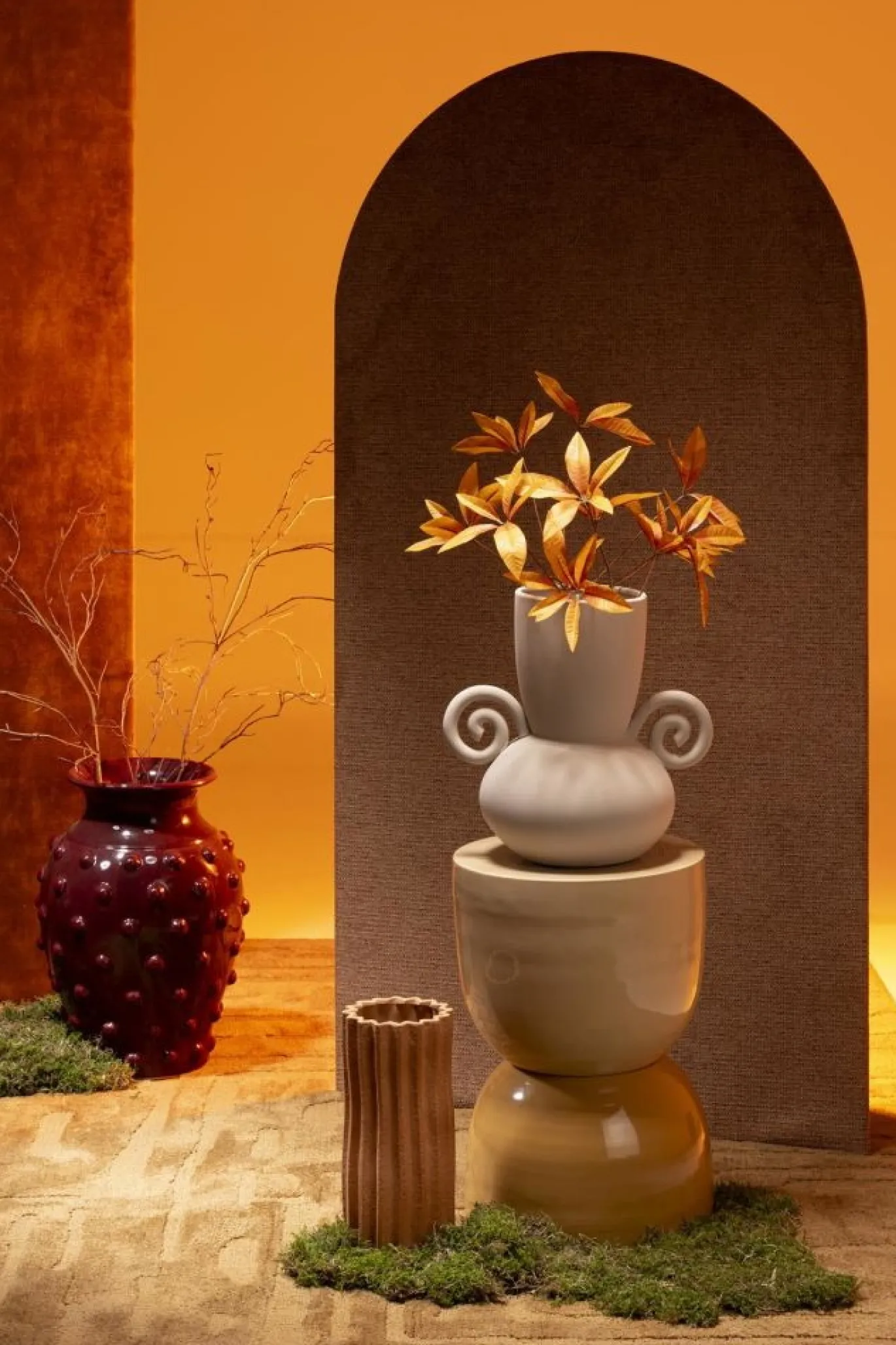 Coco Maison Bijzettafel Pleun Geel Ø32cm