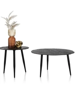 Coco Maison Bijzettafel Vica Ø70cm Zwart