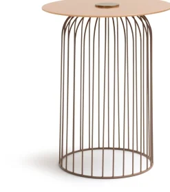 Coco Maison Bijzettafel Zora Oranje Ø40cm