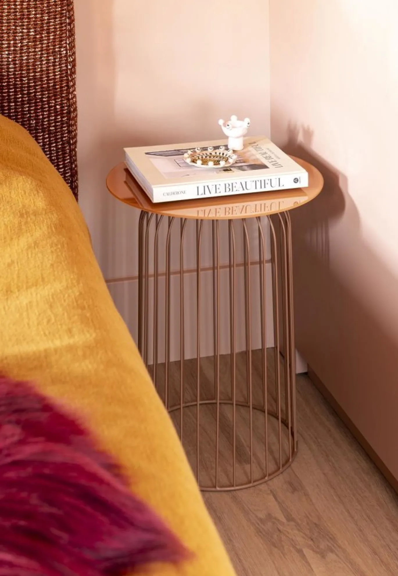 Coco Maison Bijzettafel Zora Oranje Ø40cm