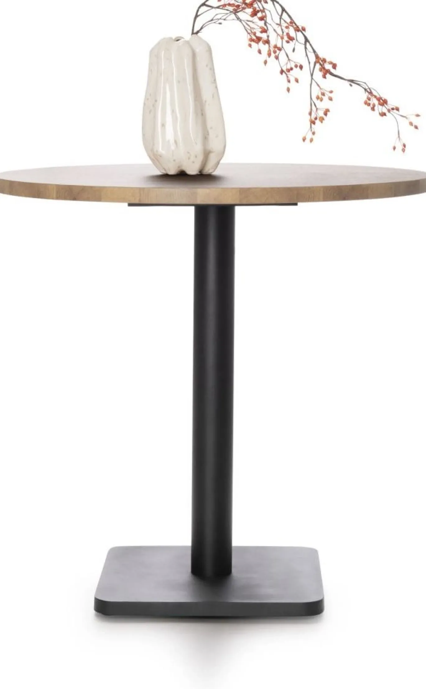Coco Maison Bistrotafel Brest Eikenhout/Zwart Ø80cm
