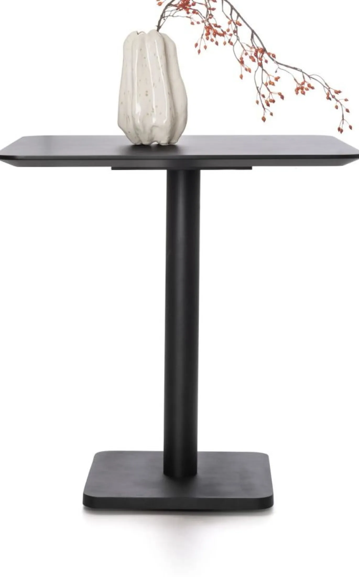 Coco Maison Bistrotafel Brest Marmer Lichtgrijs/Zwart 75x75cm
