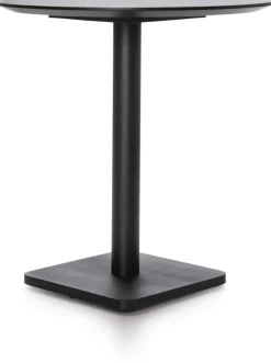 Coco Maison Bistrotafel Brest Marmer Lichtgrijs/Zwart Ø80cm