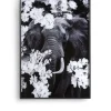 Coco Maison Fotoschilderij Flower Elephant 100x68cm Zwart