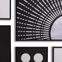 Coco Maison Fotoschilderij Lunatic Set van 5 Zwart