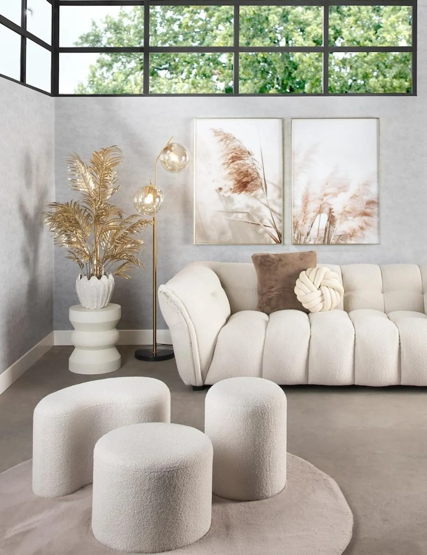 Coco Maison Kunstplant Areca Palm 105cm Goud