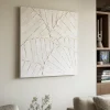 Coco Maison Schilderij Clover 100x100cm Wit