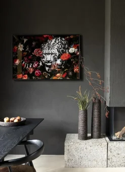Coco Maison Schilderij Floral Cheetah 120x80cm