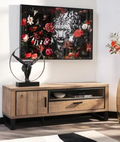 Coco Maison Schilderij Floral Cheetah 120x80cm