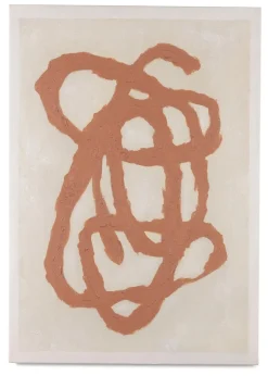 Coco Maison Schilderij Organic Abstract Set van 2 70x100cm Oranje