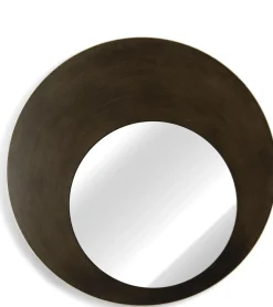 Coco Maison Spiegel Pelle Bruin Ø80cm