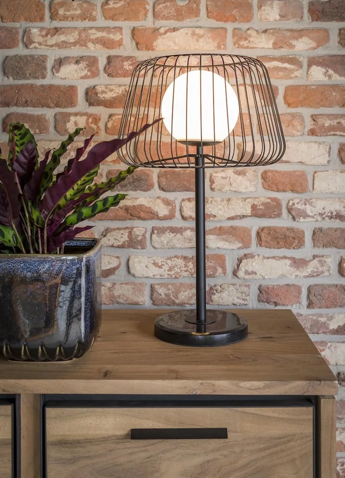 Coco Maison Tafellamp Ally 1-Lichts Zwart