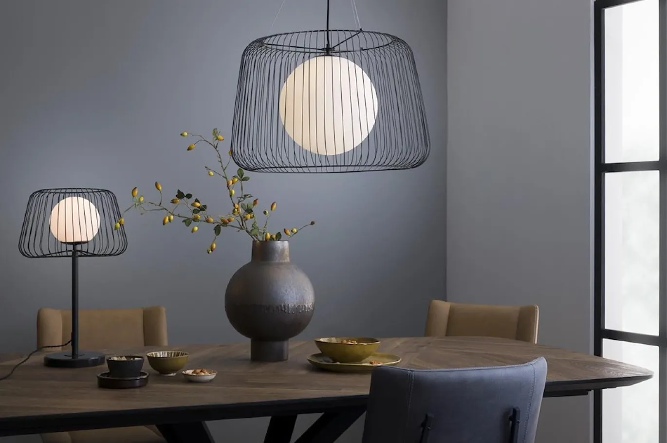 Coco Maison Tafellamp Ally 1-Lichts Zwart