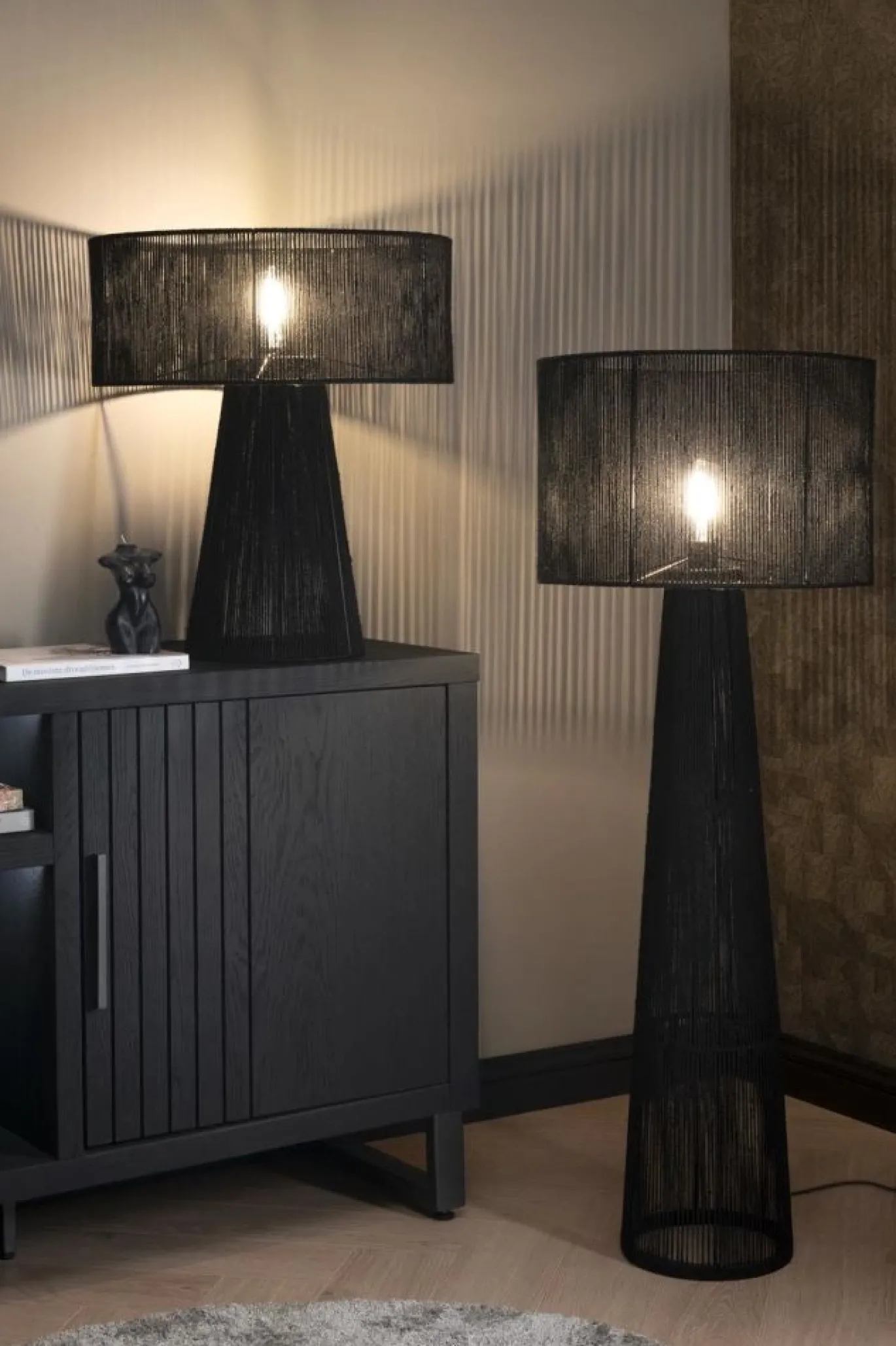 Coco Maison Tafellamp Tali 1-Lichts Zwart