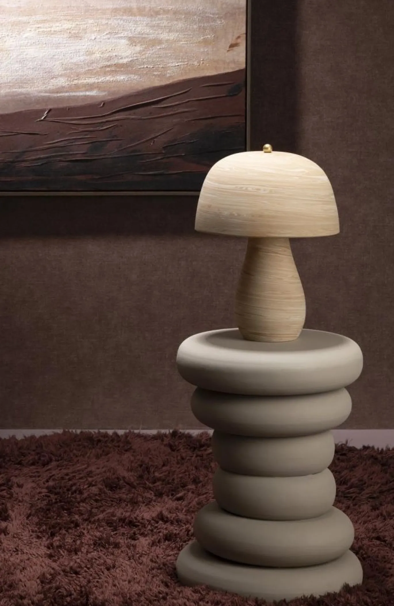 Coco Maison Tafellamp Victor Beige 1-Lichts