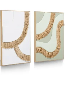 Coco Maison Wanddecoratie Frills 3D 60x80cm Wit