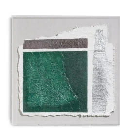 Coco Maison Wandobject Abstract Parchment A 50x50cm Groen