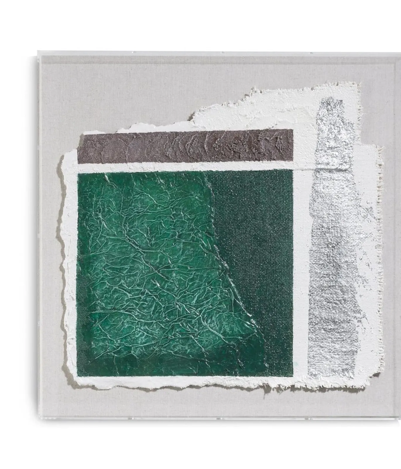Coco Maison Wandobject Abstract Parchment A 50x50cm Groen