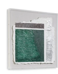 Coco Maison Wandobject Abstract Parchment A 50x50cm Groen