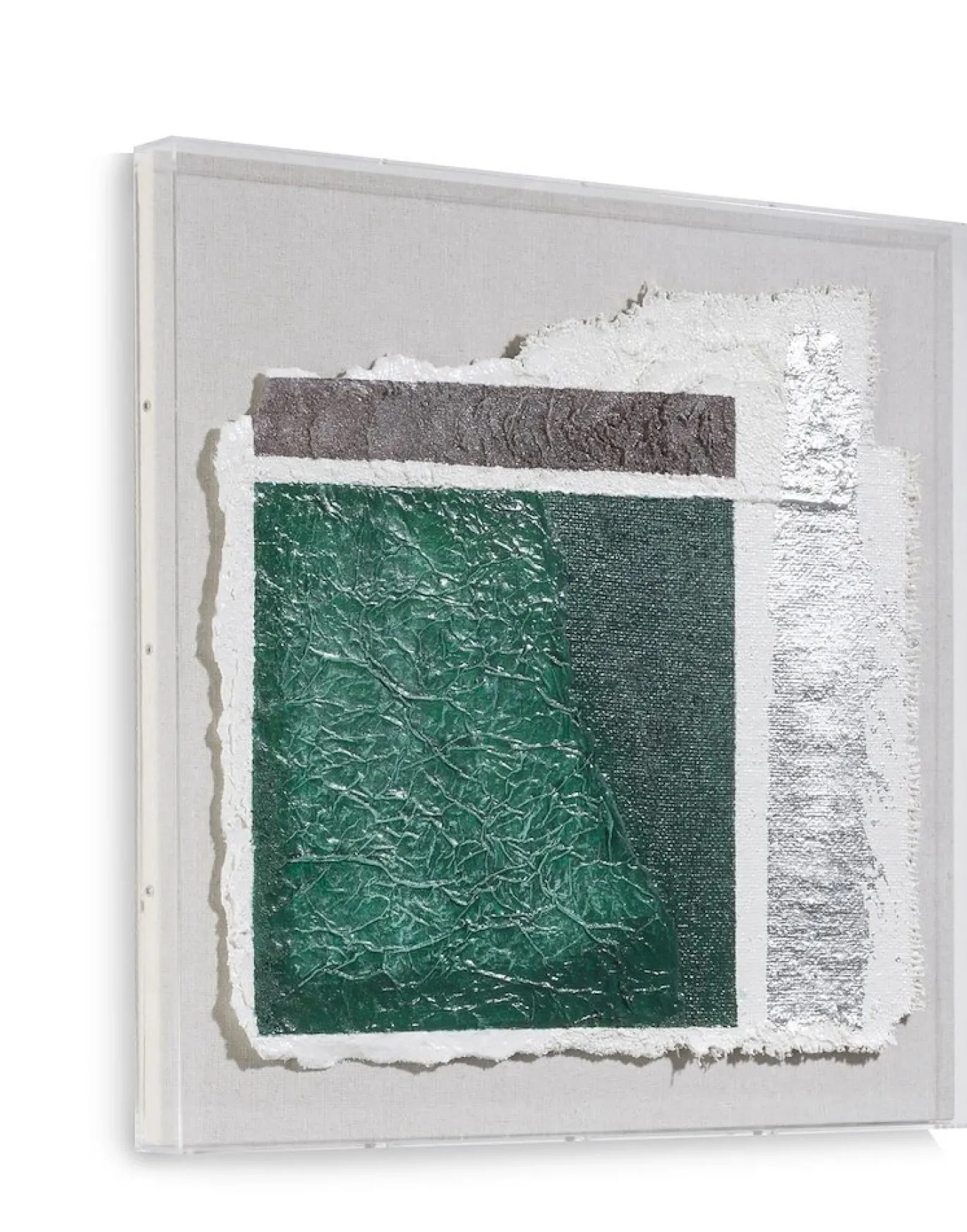 Coco Maison Wandobject Abstract Parchment A 50x50cm Groen