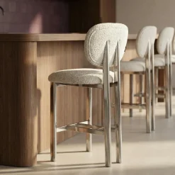 DÉJA Barstoel Bjerka Beige/Chrome