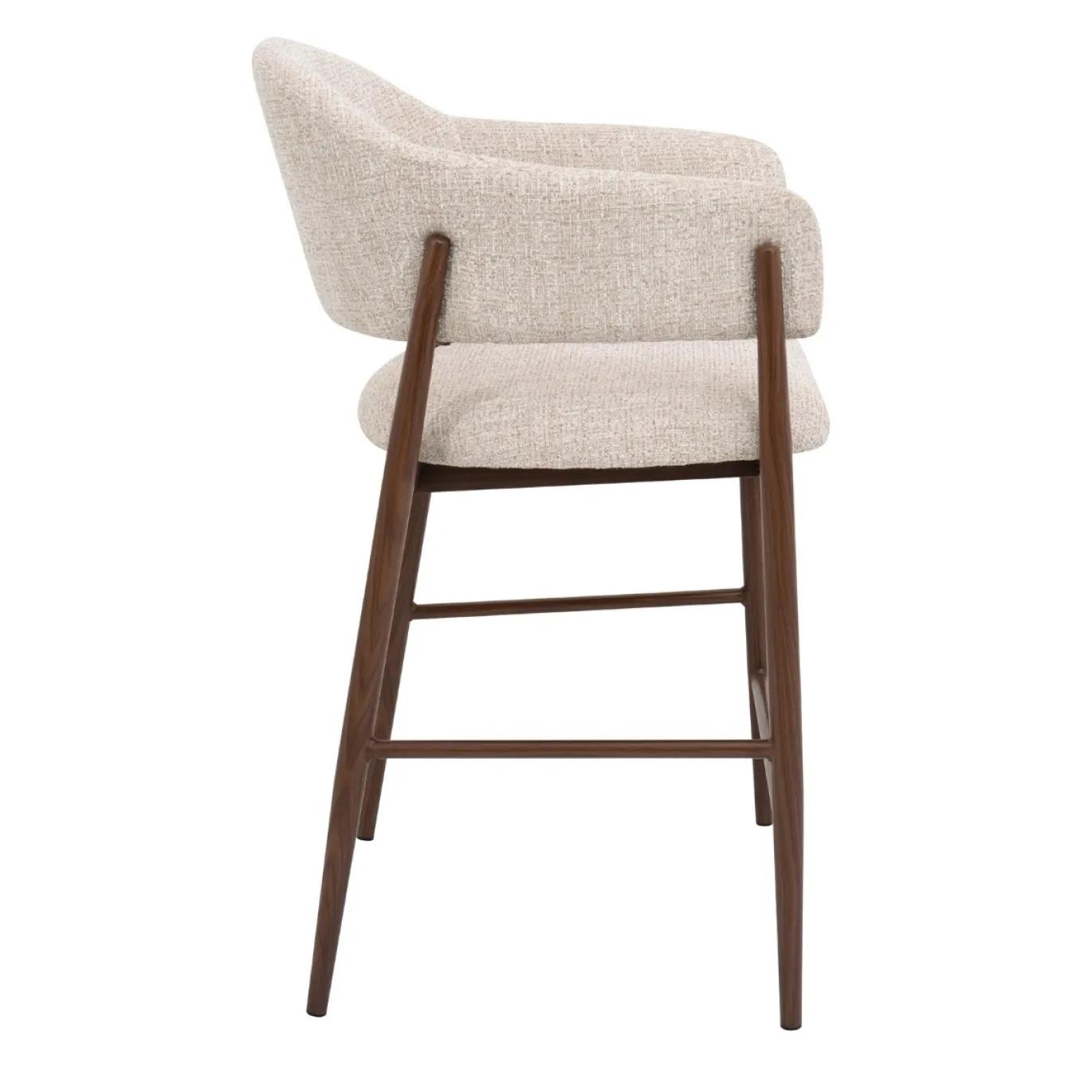 DÉJA Barstoel Dénia Beige/Walnoot