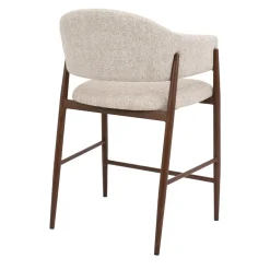 DÉJA Barstoel Dénia Beige/Walnoot