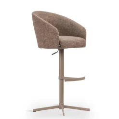 DÉJA Barstoel Ines Cross Draaibaar Donkerbruin/Taupe Isoldo