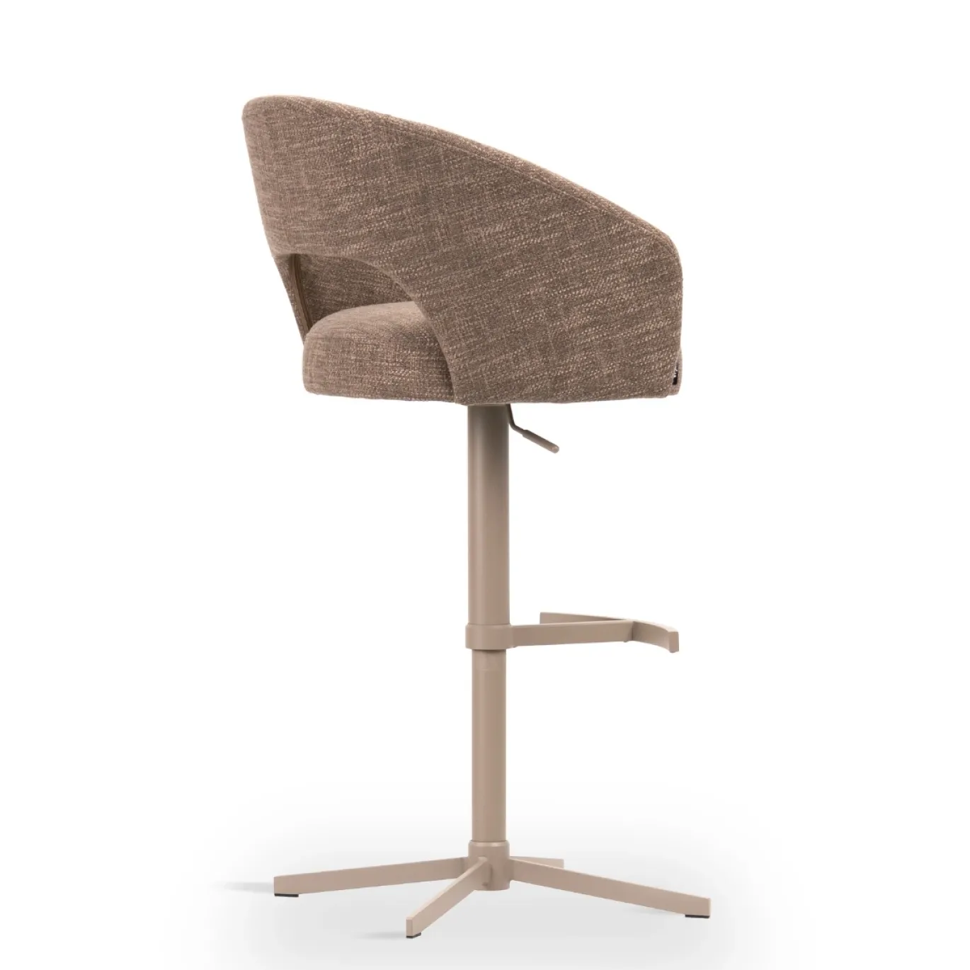 DÉJA Barstoel Ines Cross Draaibaar Donkerbruin/Taupe Isoldo