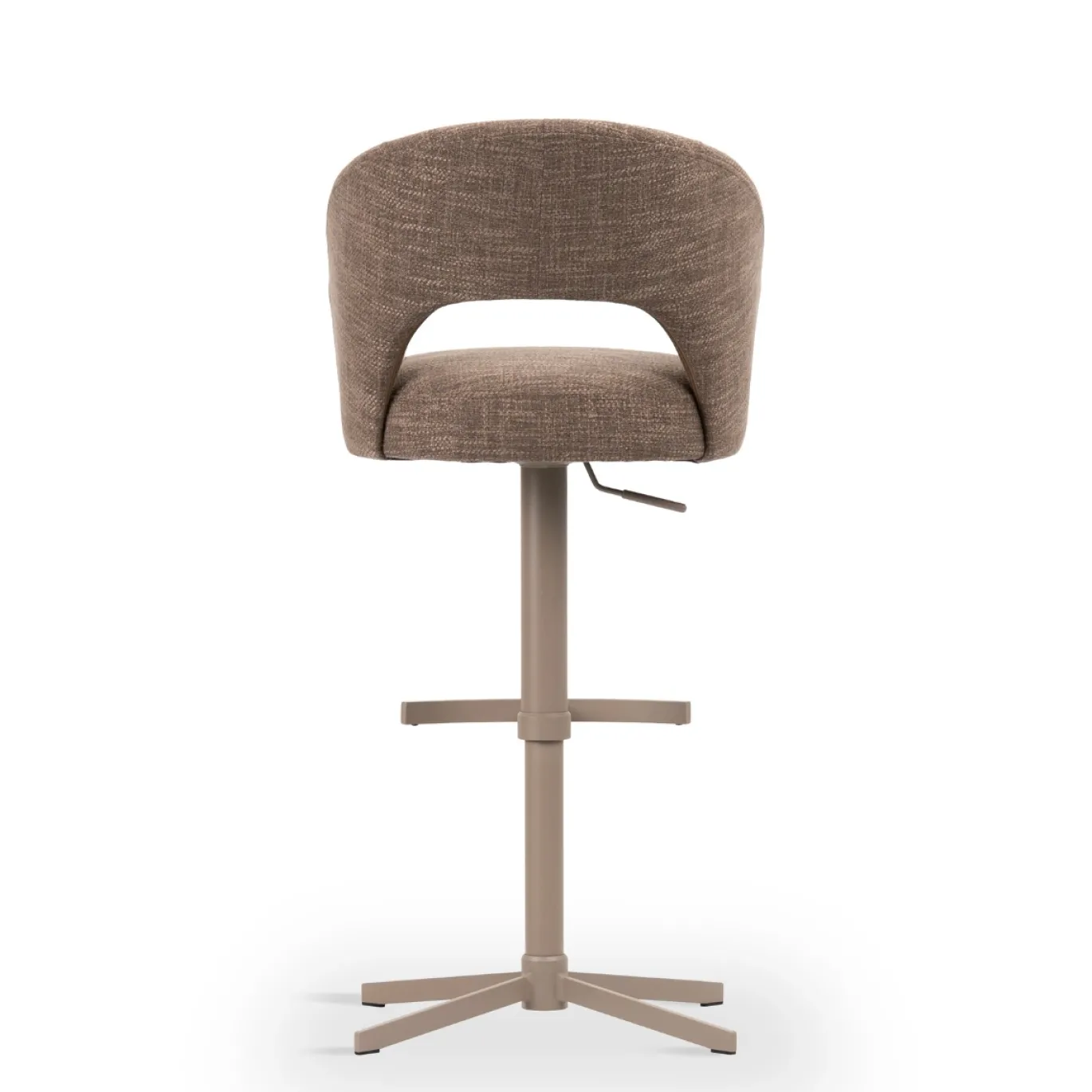 DÉJA Barstoel Ines Cross Draaibaar Donkerbruin/Taupe Isoldo