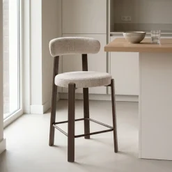 DÉJA Barstoel Lagan Beige/Walnoot