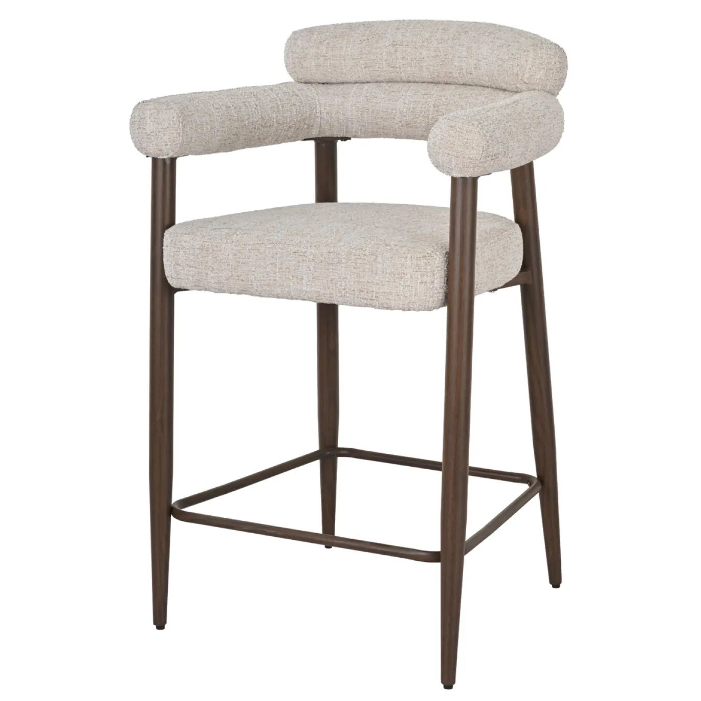 DÉJA Barstoel Lidingö Beige/Walnoot