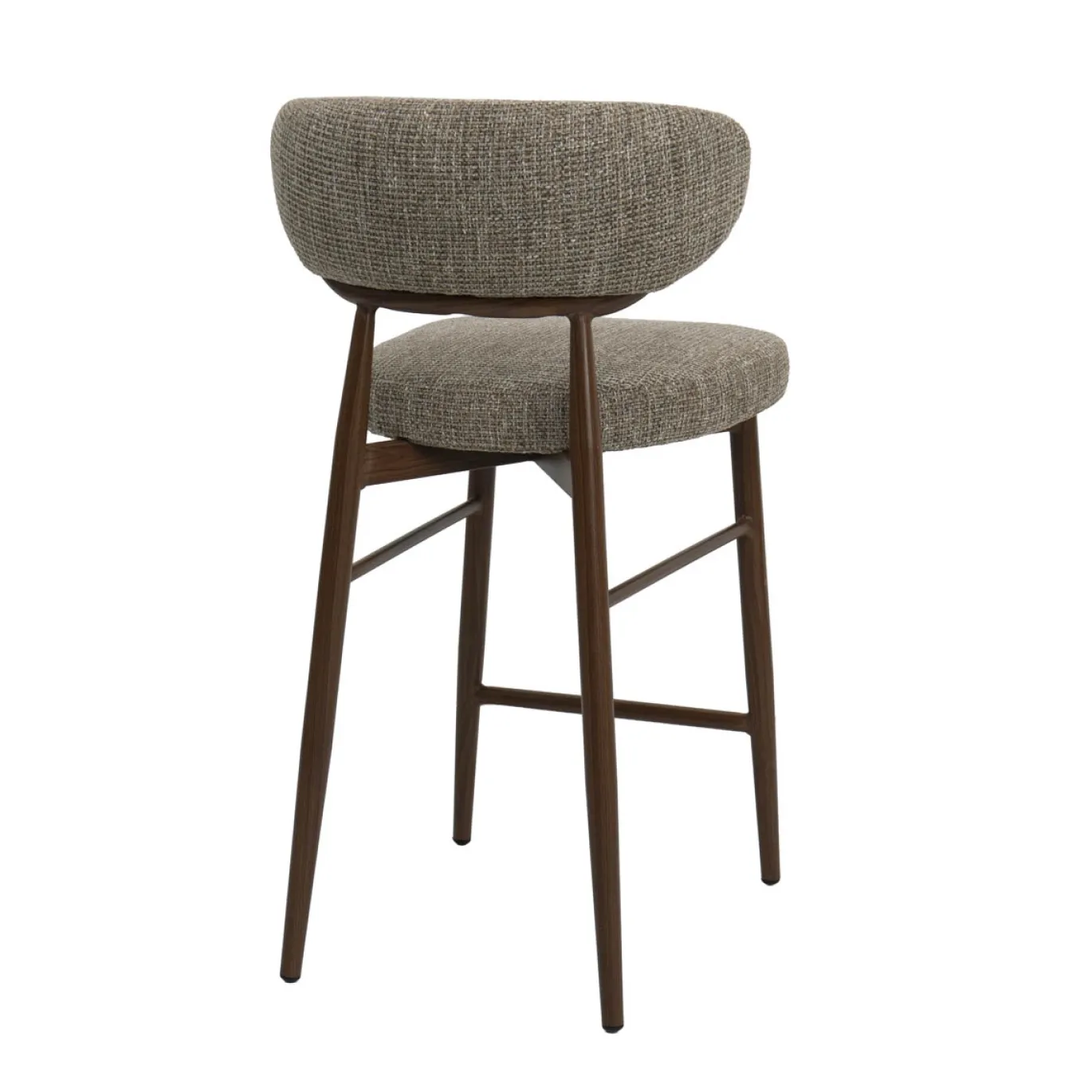 DÉJA Barstoel Milan Taupe/Walnoot