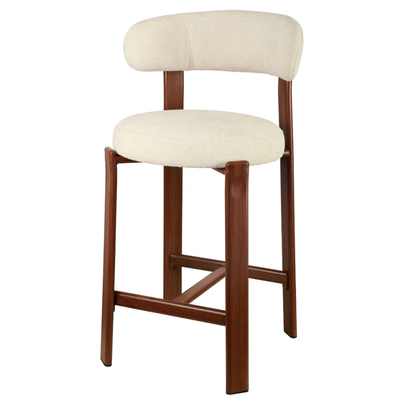 DÉJA Barstoel Märsta Beige/Walnoot