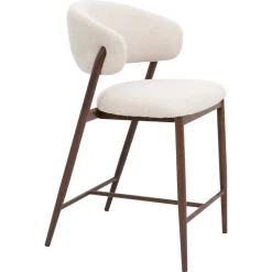 DÉJA Barstoel Skive Beige/Walnoot