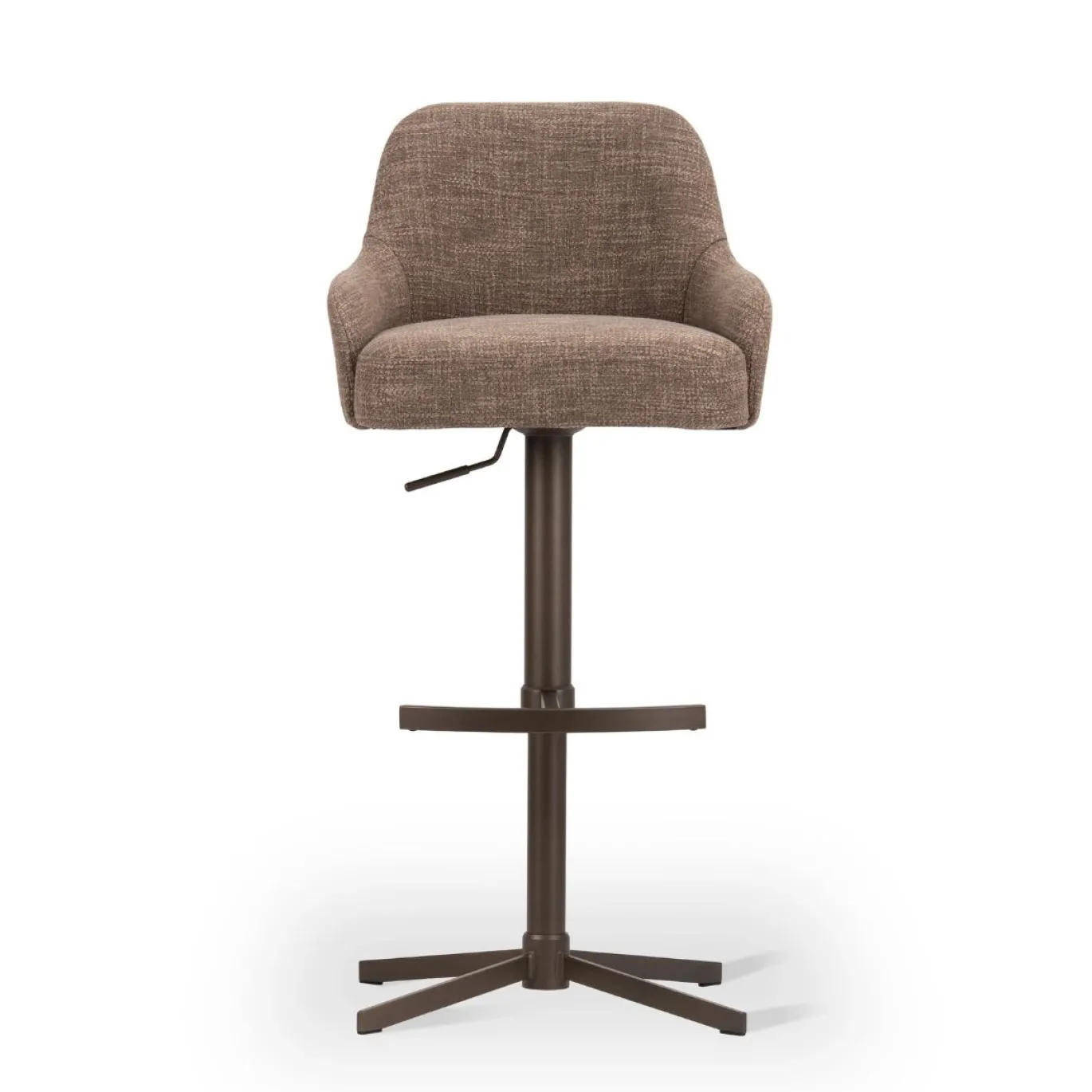DÉJA Barstoel Tulip Supreme Cross Draaibaar Donkerbruin/Anodic Brown Isoldo
