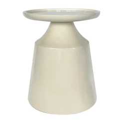 DÉJA Bijzettafel Fjell Glossy Crème Rond 40cm