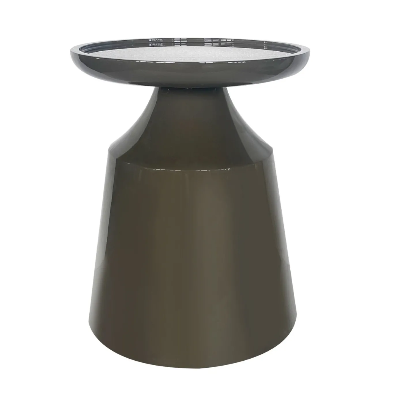 DÉJA Bijzettafel Fjell Glossy Kaki Groen Rond 40cm